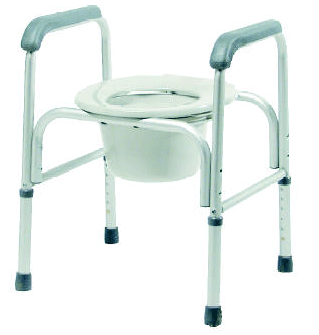 Three-In-One Aluminum Commode