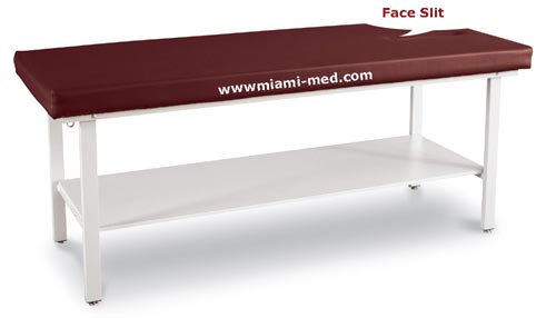TREATMENT TABLE WITH WITH FACE SLIT AND SHELF